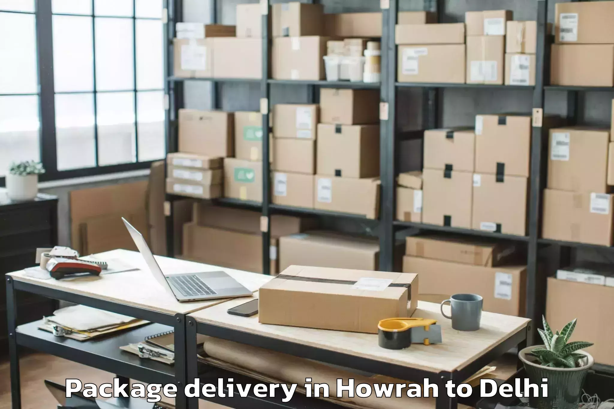 Trusted Howrah to Parsvnath Mall Inderlok Package Delivery